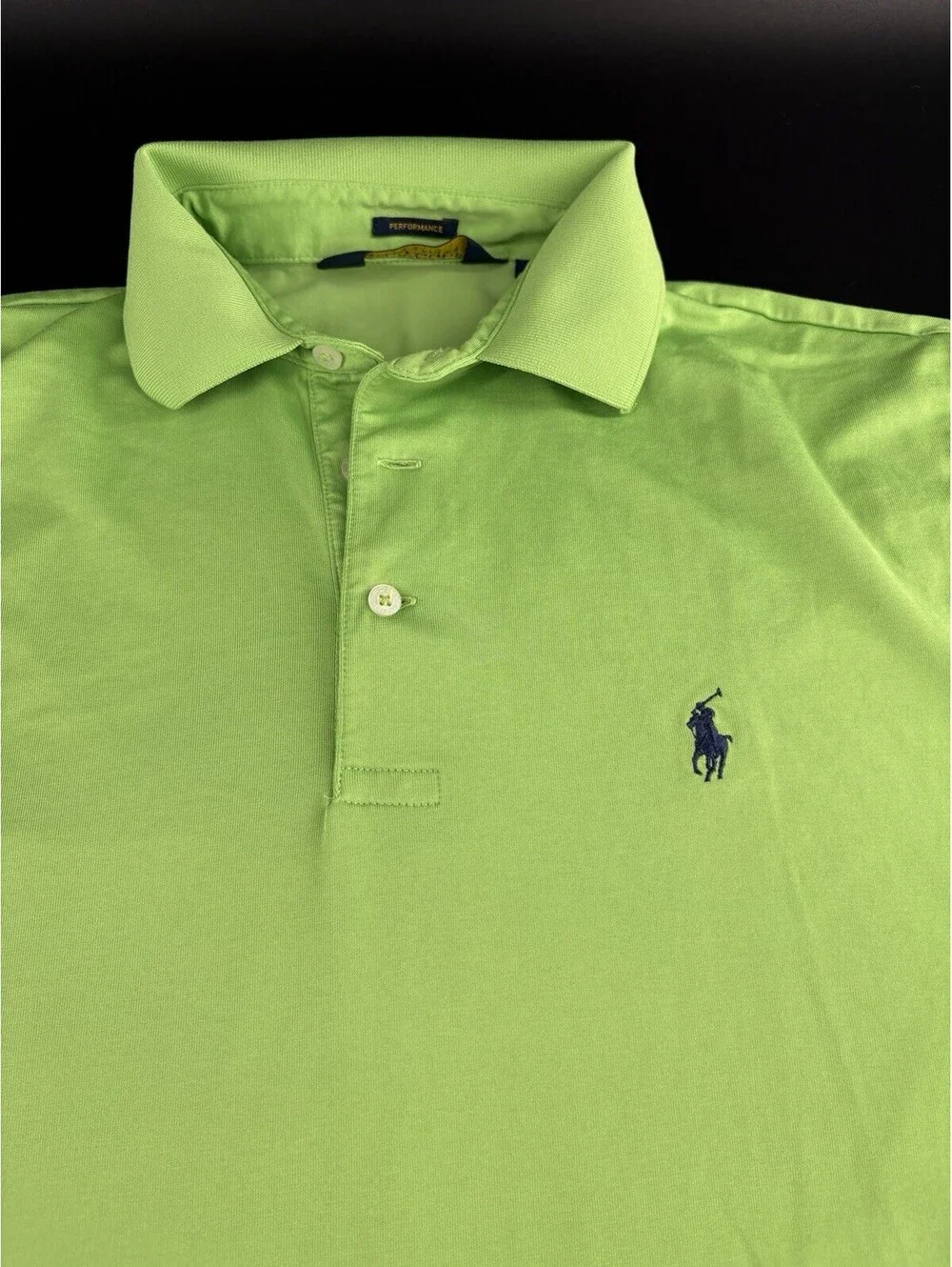 Polo Golf Ralph Lauren Performance Polo Men's M Lime Green Pony Logo